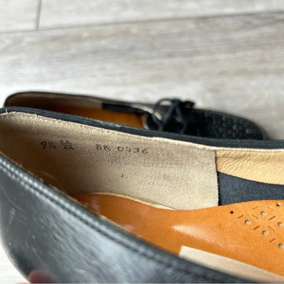 Vintage Contoura Black Full Leather  Lace Up Shoes - Picture 14 of 15